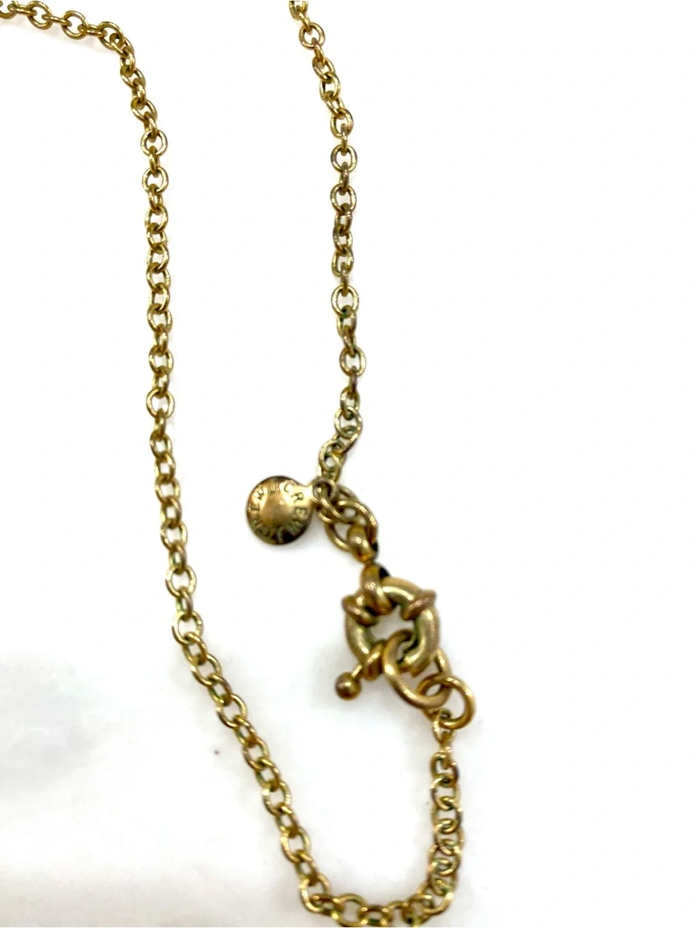 J. Crew Gold Chain Necklace with Champagne Pearls